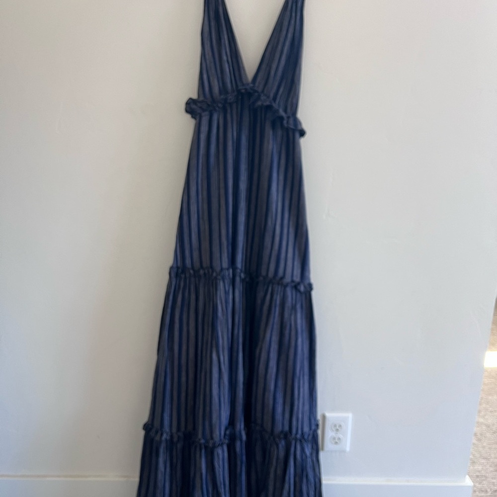 Striped Blue Maxi Dress